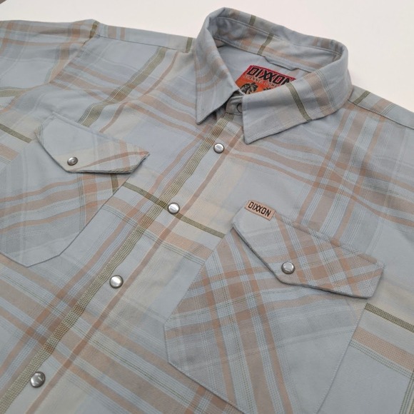 Dixxon Flannel The Malibu Button Shirt Mens 3XL Blue Plaid Pearl Snap Rare - Picture 1 of 11